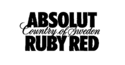 ABSOLUT Country of Sweden RUBY RED Logo (EUIPO, 03/22/2006)