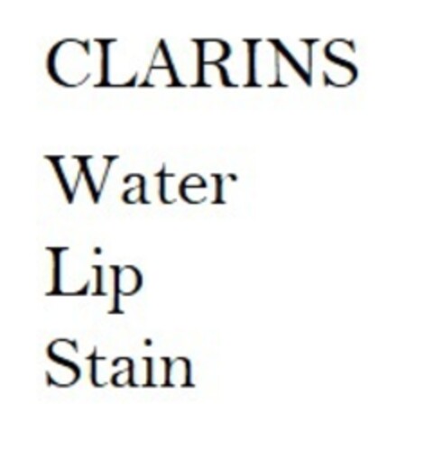 CLARINS Water Lip Stain Logo (EUIPO, 07.06.2022)