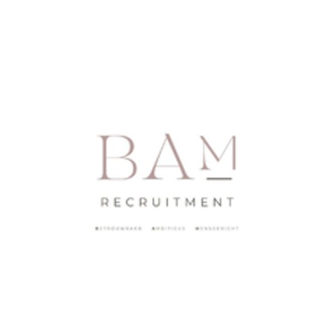 BAM RECRUITMENT BETROUWBAAR AMBITIEUS MENSGERICHT Logo (EUIPO, 17.03.2025)