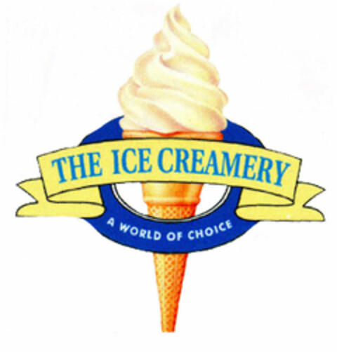 THE ICE CREAMERY A WORLD OF CHOICE Logo (EUIPO, 28.01.2000)