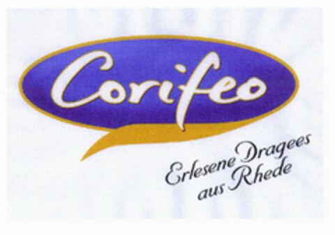 Corifeo Erlesene Dragees aus Rhede Logo (EUIPO, 22.10.2001)