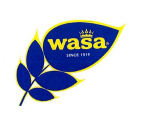 wasa since 1919 Logo (EUIPO, 12/22/2008)