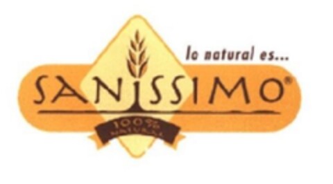 LO NATURAL ES....SANISSIMO 100% NATURAL Logo (EUIPO, 11/08/2010)