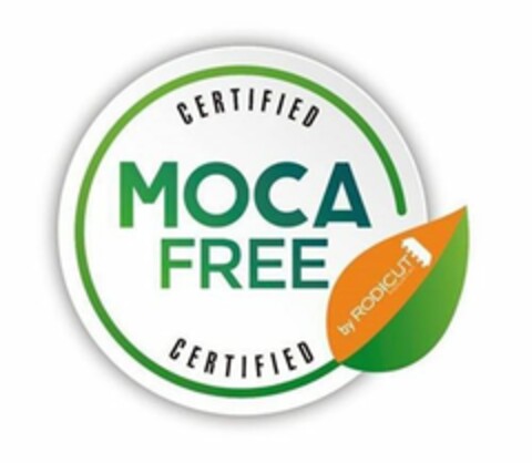 CERTIFIED MOCA FREE CERTIFIED BY RODICUT Logo (EUIPO, 03.02.2021)