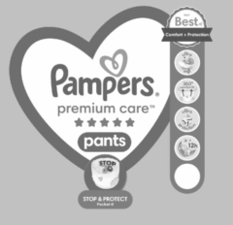 PAMPERS PREMIUM CARE PANTS STOP & PROTECT POCKET Logo (EUIPO, 18.05.2022)