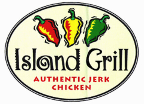 Island Grill AUTHENTIC JERK CHICKEN Logo (EUIPO, 06.09.2000)