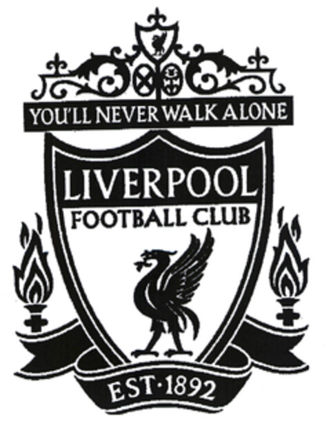 YOU'LL NEVER WALK ALONE LIVERPOOL FOOTBALL CLUB EST·1892 Logo (EUIPO, 31.10.2003)