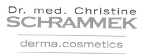 Dr. med. Christine Schrammek derma.cosmetics Logo (EUIPO, 09/17/2013)