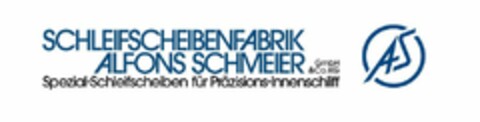 Schleifscheibenfabrik Alfons Schmeier GmbH & Co. KG Spezial-Schleifscheiben für Präzisions-Innenschliff AS Logo (EUIPO, 26.02.2015)