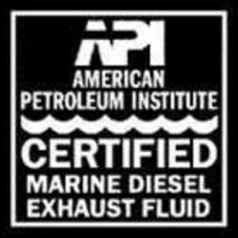 API AMERICAN PETROLEUM INSTITUTE CERTIFIED MARINE DIESEL EXHAUST FLUID Logo (EUIPO, 07/26/2017)