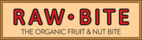 RAW BITE THE ORGANIC FRUIT & NUT BITE Logo (EUIPO, 10/12/2017)