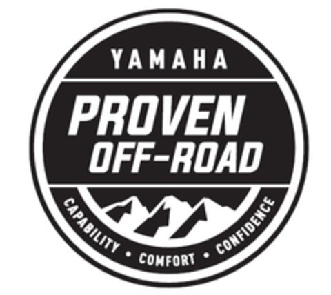 YAMAHA PROVEN OFF-ROAD CAPABILITY COMFORT CONFIDENCE Logo (EUIPO, 06/28/2018)