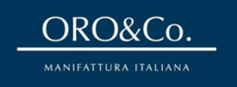 ORO&CO. MANIFATTURA ITALIANA Logo (EUIPO, 31.07.2018)