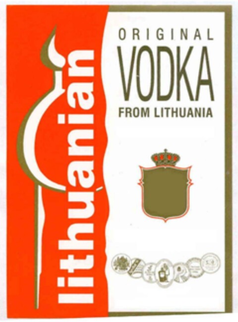 lithuanian ORIGINAL VODKA FROM LITHUANIA Logo (EUIPO, 03.06.2004)