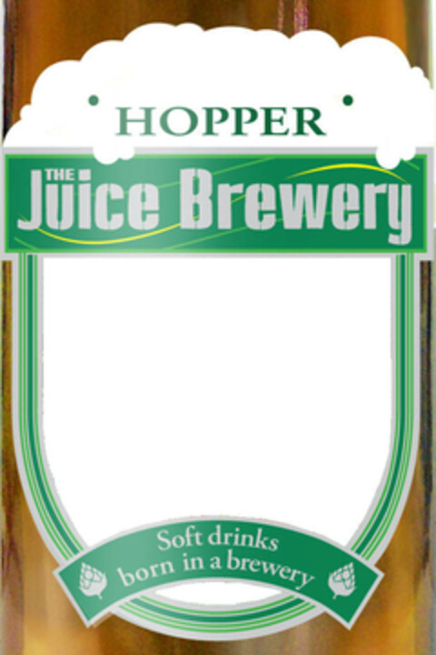 HOPPER THE Juice Brewery Soft drinks born in a brewery Logo (EUIPO, 04.08.2008)