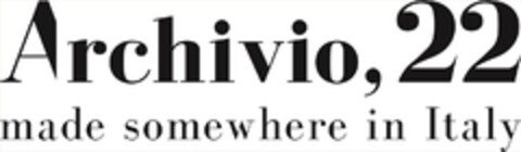 Archivio, 22 made somewhere in Italy Logo (EUIPO, 10.12.2015)