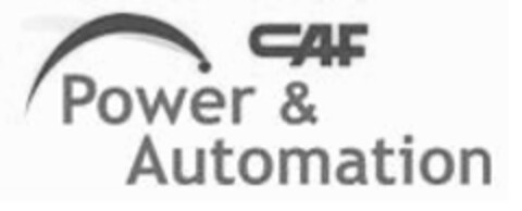 CAF POWER & AUTOMATION Logo (EUIPO, 06/18/2018)