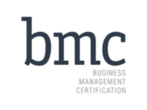 bmc BUSINESS MANAGEMENT CERTIFICATION Logo (EUIPO, 24.04.2020)