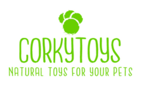 corkytoys natural toys for your pets Logo (EUIPO, 09.12.2021)