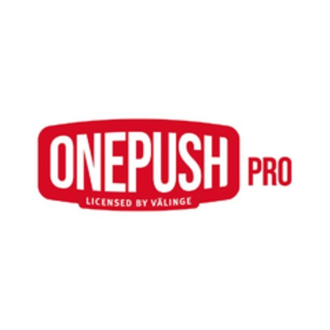 ONEPUSH PRO LICENSED BY VÄLINGE Logo (EUIPO, 01.12.2023)