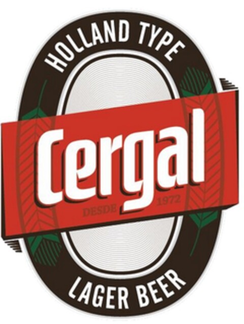 HOLLAND TYPE CERGAL DESDE 1972 LAGER BEER Logo (EUIPO, 25.06.2019)