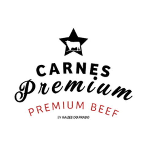 Carnes Premium PREMIUM BEEF by Raízes do Prado Logo (EUIPO, 10/31/2019)