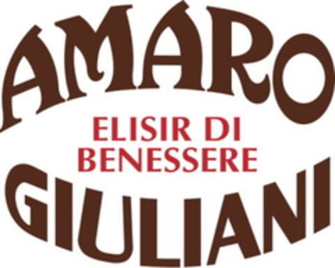 AMARO GIULIANI ELISIR DI BENESSERE Logo (EUIPO, 03/16/2020)