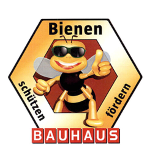 BIENEN SCHÜTZEN FÖRDERN BAUHAUS Logo (EUIPO, 22.09.2020)