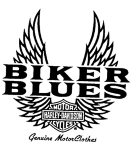 BIKER BLUES MOTOR CYCLES HARLEY-DAVIDSON Genuine MotorClothes Logo (EUIPO, 01.04.1996)