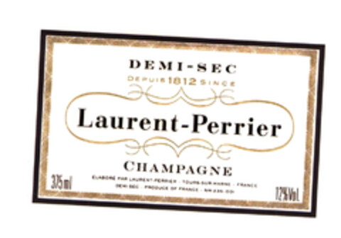 DEMI-SEC DEPUIS 1812 SINCE Laurent-Perrier CHAMPAGNE Logo (EUIPO, 06/10/2003)