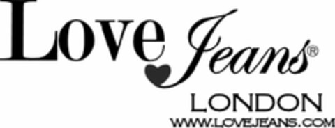 Love Jeans London www.lovejeans.com Logo (EUIPO, 30.05.2012)