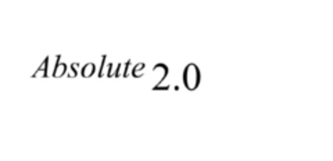 ABSOLUTE 2.0 Logo (EUIPO, 09.01.2015)