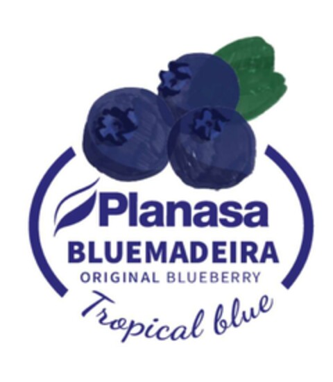 PLANASA BLUEMADEIRA ORIGINAL BLUEBERRY TROPICAL BLUE Logo (EUIPO, 07.07.2020)