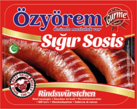 Özyörem - Sigir Sosis Rindswürstchen Logo (EUIPO, 05/03/2024)