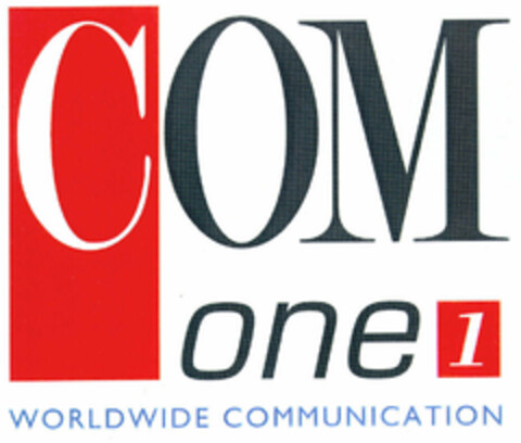 COM one 1 WORLDWIDE COMMUNICATION Logo (EUIPO, 03.09.1996)