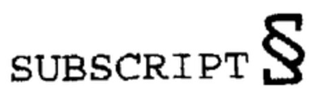 SUBSCRIPT Logo (EUIPO, 07/29/2004)