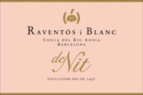 RAVENTÓS I BLANC CONCA DEL RIU ANOIA BARCELONA DE NIT VITICULTORS DES DE 1497 Logo (EUIPO, 03/24/2015)