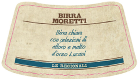 BIRRA MORETTI Birra chiara con selezioni di alloro e malto d`orzo Lucani LE REGIONALI Logo (EUIPO, 23.02.2016)