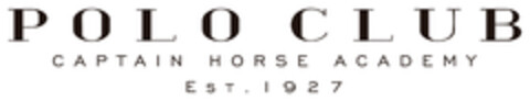 POLO CLUB CAPTAIN HORSE ACADEMY EST. 1927 Logo (EUIPO, 21.07.2017)