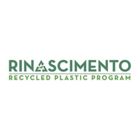 RINASCIMENTO RECYCLED PLASTIC PROGRAM Logo (EUIPO, 07/19/2023)