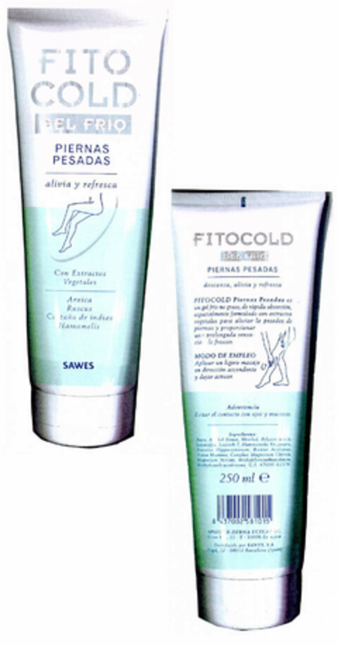 FITO COLD GEL FRIO PIERNAS PESADAS alivia y refresca Con Extractos Vegetales Logo (EUIPO, 16.07.2002)