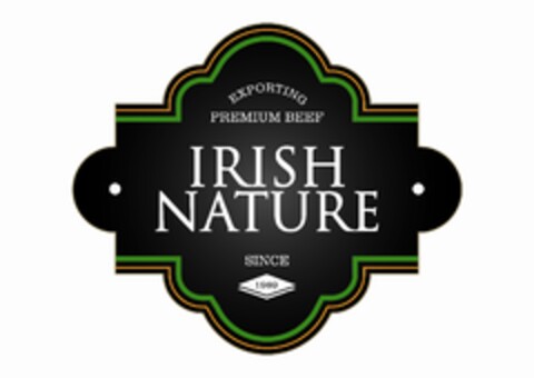 Exporting Premium Beef IRISH NATURE since 1989 Logo (EUIPO, 15.01.2013)