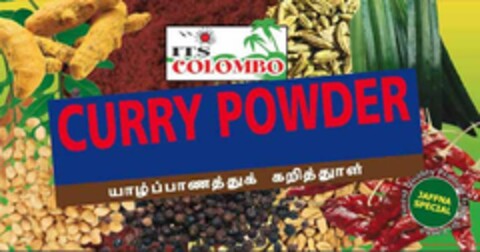 ITS COLOMBO CURRY POWDER FINEST QUALITY PRODUCTS FROM SRI LANKA JAFFNA SPECIAL Logo (EUIPO, 27.03.2018)