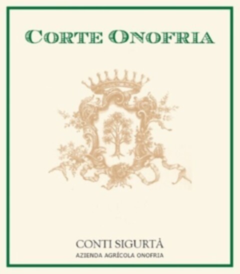 CORTE ONOFRIA CONTI SIGURTA' AZIENDA AGRICOLA ONOFRIA Logo (EUIPO, 04.06.2019)