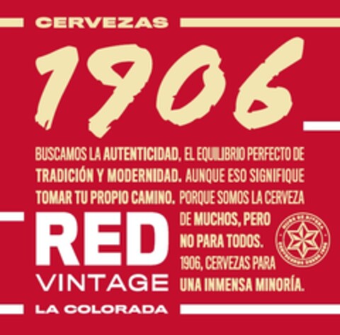 Cervezas 1906 Red Vintage La Colorada Logo (EUIPO, 03/23/2020)