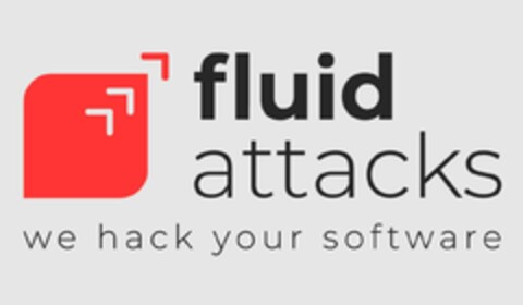 FLUID ATTACKS WE HACK YOUR SOFTWARE Logo (EUIPO, 05.01.2024)