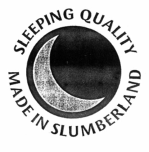 SLEEPING QUALITY MADE IN SLUMBERLAND Logo (EUIPO, 27.06.2000)
