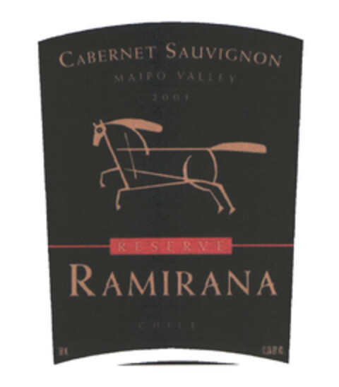 CABERNET SAUVIGNON MAIPO VALLEY 2001 RESERVE RAMIRANA CHILE Logo (EUIPO, 04.08.2003)