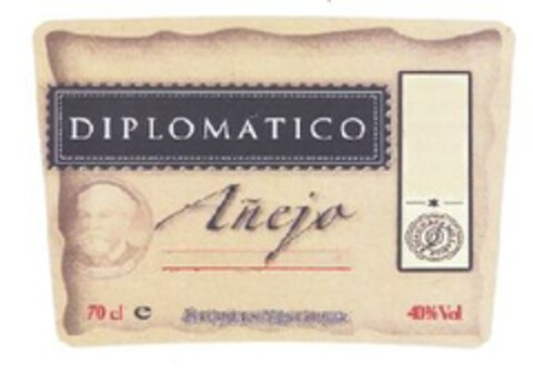 DIPLOMÁTICO Añejo 70 cl e 40% Vo. Logo (EUIPO, 16.07.2008)