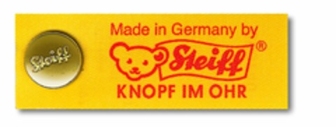 Made in Germany by Steiff Knopf im Ohr Logo (EUIPO, 04/16/2014)